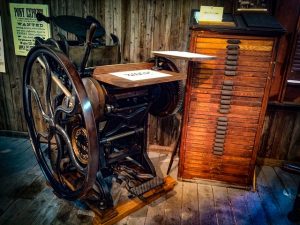 Antique printing press
